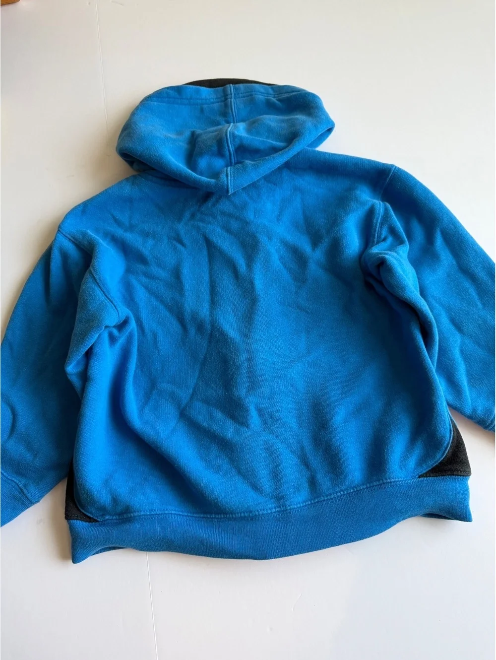 Vintage Y2K Nike Spellout Zip Up Hoodie Sweatshirt Blue Boys Size 4